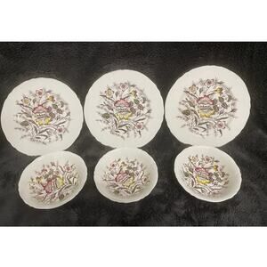 Alfred Meakin Lot Of (6) MEADOWVALE PLATES/Bowls England